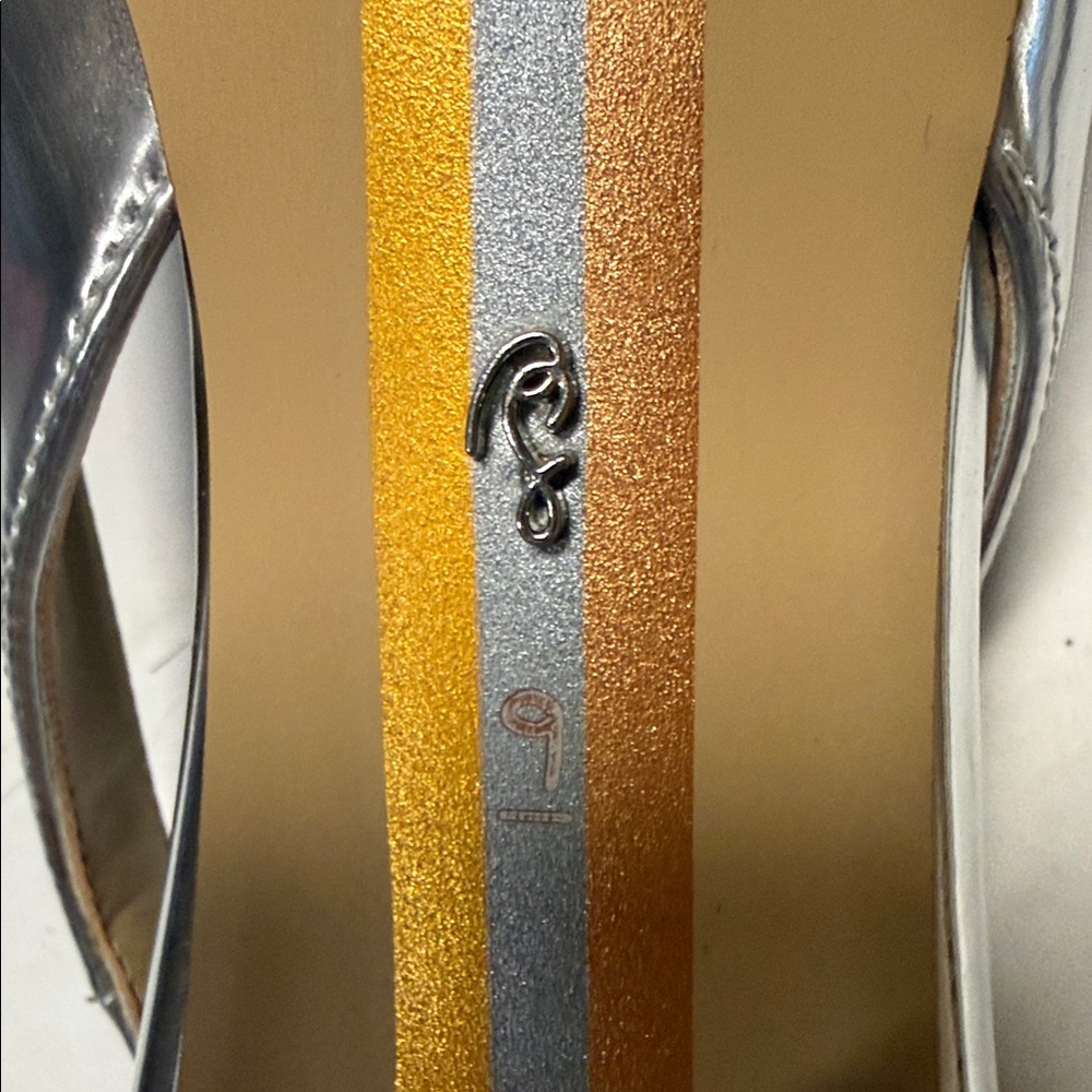 Sam Edelman Silver Pointed Toe Slingback Heels - Picture 4 of 5